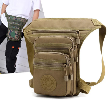 Male Hip Thigh Fanny Pack Military Camouflage Motorcycle Rider Multi-Pockets Shoulder Bags High Quality Men Nylon Waist Leg Bag