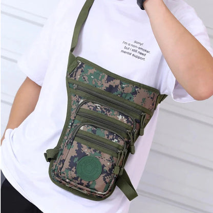 Male Hip Thigh Fanny Pack Military Camouflage Motorcycle Rider Multi-Pockets Shoulder Bags High Quality Men Nylon Waist Leg Bag