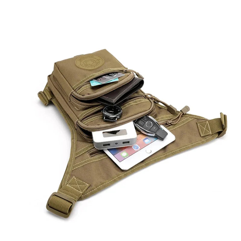 Male Hip Thigh Fanny Pack Military Camouflage Motorcycle Rider Multi-Pockets Shoulder Bags High Quality Men Nylon Waist Leg Bag