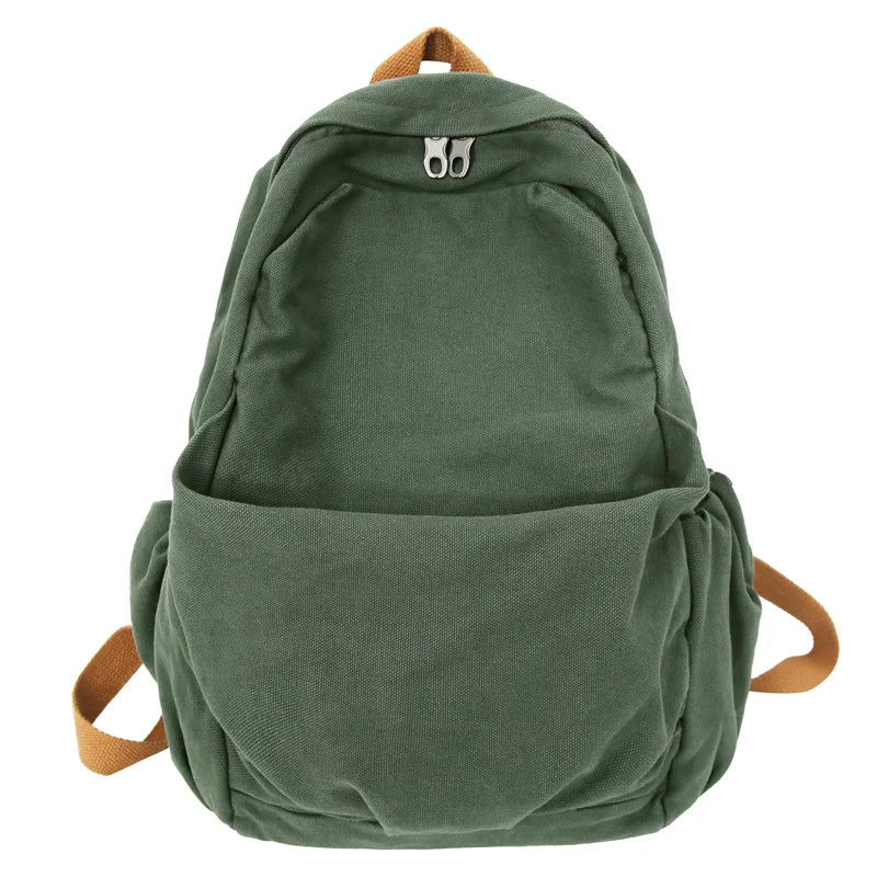 Male Lady Retro Canvas Travel Book Bag Vintage Men School Women College Backpack Trendy Girl Boy Brown Laptop Bag Fashion Female