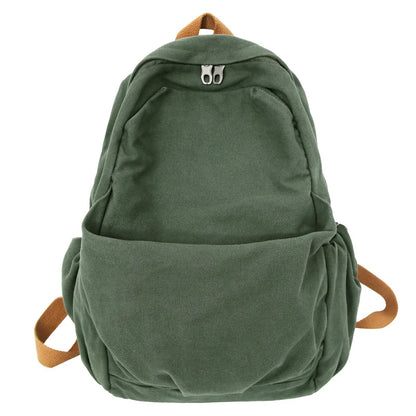 Male Lady Retro Canvas Travel Book Bag Vintage Men School Women College Backpack Trendy Girl Boy Brown Laptop Bag Fashion Female