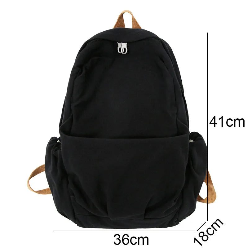 Male Lady Retro Canvas Travel Book Bag Vintage Men School Women College Backpack Trendy Girl Boy Brown Laptop Bag Fashion Female