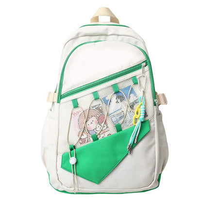 Male Lady Waterproof Mesh Book Bag Boy Girl Travel Backpack Female Cute Laptop College Backpack Fashion Women Men Net School Bag