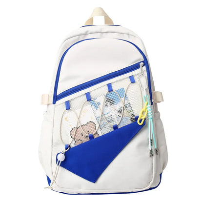 Male Lady Waterproof Mesh Book Bag Boy Girl Travel Backpack Female Cute Laptop College Backpack Fashion Women Men Net School Bag