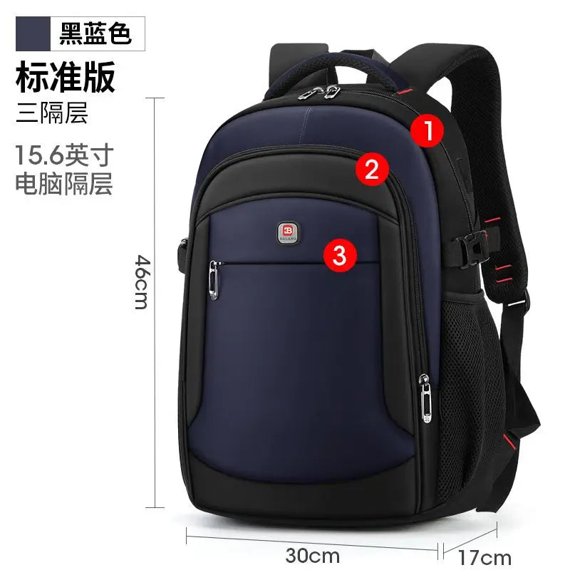 Male multifunction fashion business casual travel high-capacity backpack waterproof 18" inch Laptop men backpack