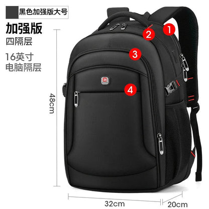 Male multifunction fashion business casual travel high-capacity backpack waterproof 18" inch Laptop men backpack