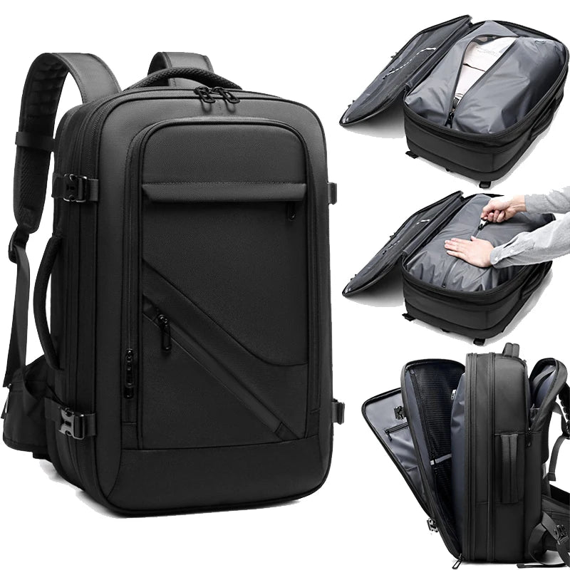 Man Backpack Business Bag for Laptop Large Capacity Vacuum Compression Multifinonal Travel Bags Waterproof Expandable Back Pack