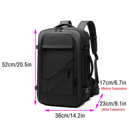 Man Backpack Business Bag for Laptop Large Capacity Vacuum Compression Multifinonal Travel Bags Waterproof Expandable Back Pack
