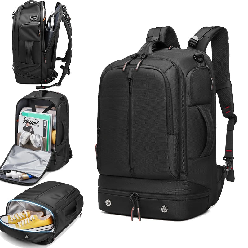 Man Backpack Business Reinforced Waterproof Large Capacity Light Weat Handbag Multifinonal Travel Bags Commuting Crossbody Bag