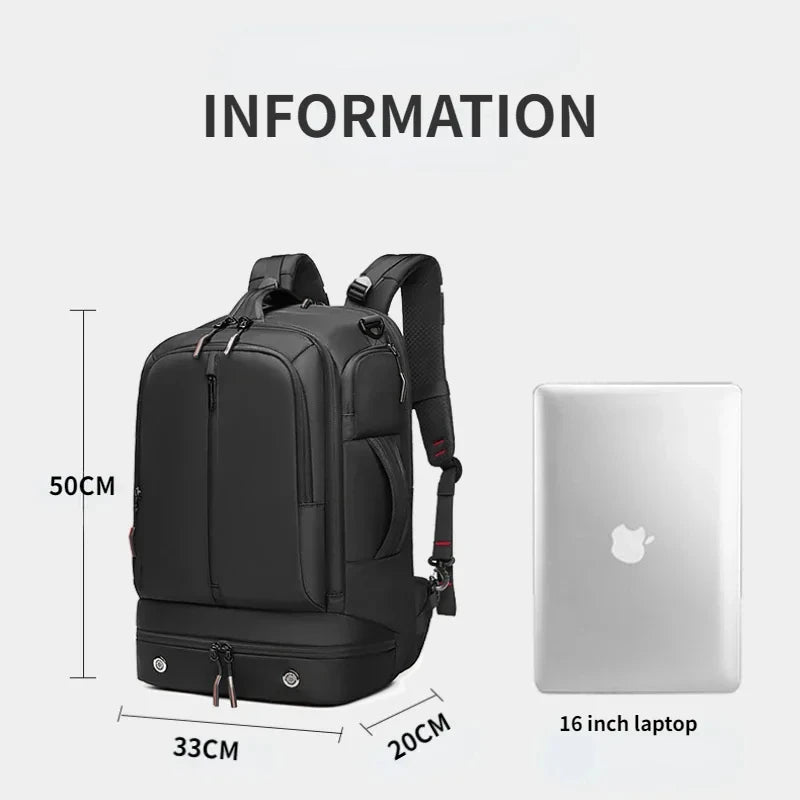 Man Backpack Business Reinforced Waterproof Large Capacity Light Weat Handbag Multifinonal Travel Bags Commuting Crossbody Bag