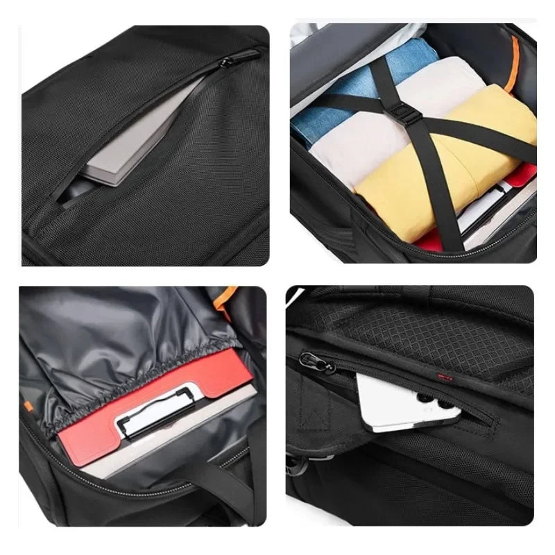 Man Backpack Business Reinforced Waterproof Large Capacity Light Weat Handbag Multifinonal Travel Bags Commuting Crossbody Bag