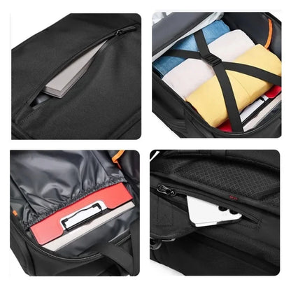 Man Backpack Business Reinforced Waterproof Large Capacity Light Weat Handbag Multifinonal Travel Bags Commuting Crossbody Bag