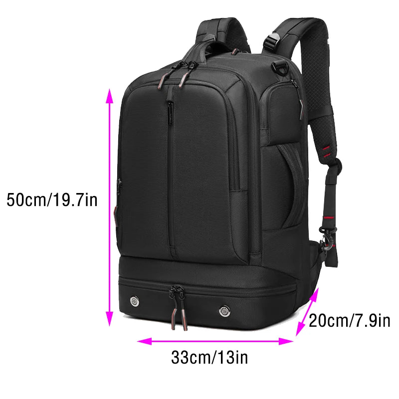 Man Backpack Business Reinforced Waterproof Large Capacity Light Weat Handbag Multifinonal Travel Bags Commuting Crossbody Bag