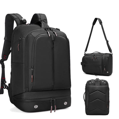 Man Backpack Business Reinforced Waterproof Large Capacity Light Weat Handbag Multifinonal Travel Bags Commuting Crossbody Bag