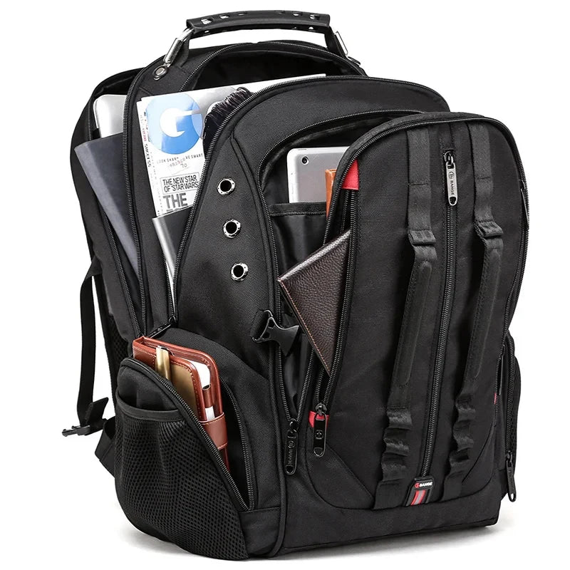 Man Backpack Travel 15.6in Laptop USB Earphone 45L Large Capacity Anti Theft Trekking Backpacks for Teen Schoolbag Women Backbag