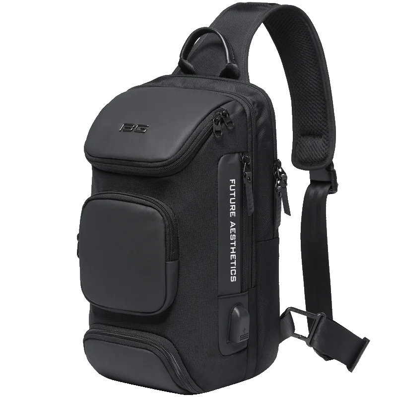 Man Bag Fashion Chest Bag USB Multifunction Crossbody Bag for Men Shoulder Messenger Bags Male Waterproof Short Trip Bag