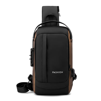 Man Canvas Chest Bag Fashion Pocket Sling Bag Waist Belt Bag Man Sling Chest Bag Fashion Travel Purse Phone Pouch