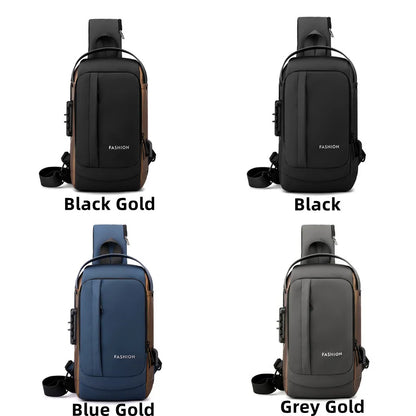 Man Canvas Chest Bag Fashion Pocket Sling Bag Waist Belt Bag Man Sling Chest Bag Fashion Travel Purse Phone Pouch