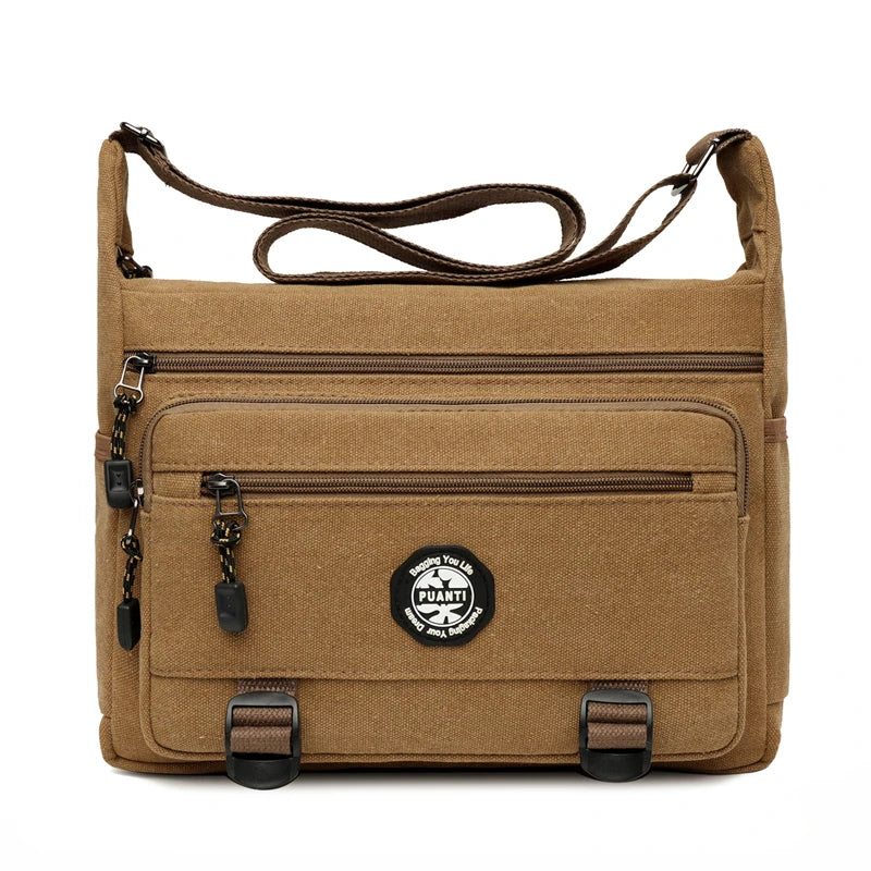 Man Canvas Shoulder Bag Messenger Bag Shopping Handbag Male Travel Casual Crossbody Bags Shopping Men Tote