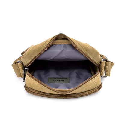 Man Canvas Shoulder Bags For Male Multi-function Handbags Travel Tote Male Crossbody Shopper Bag