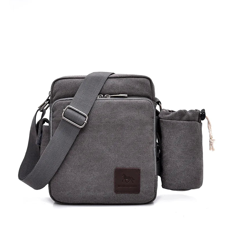 Man Canvas Shoulder Bags For Male Multi-function Handbags Travel Tote Male Crossbody Shopper Bag