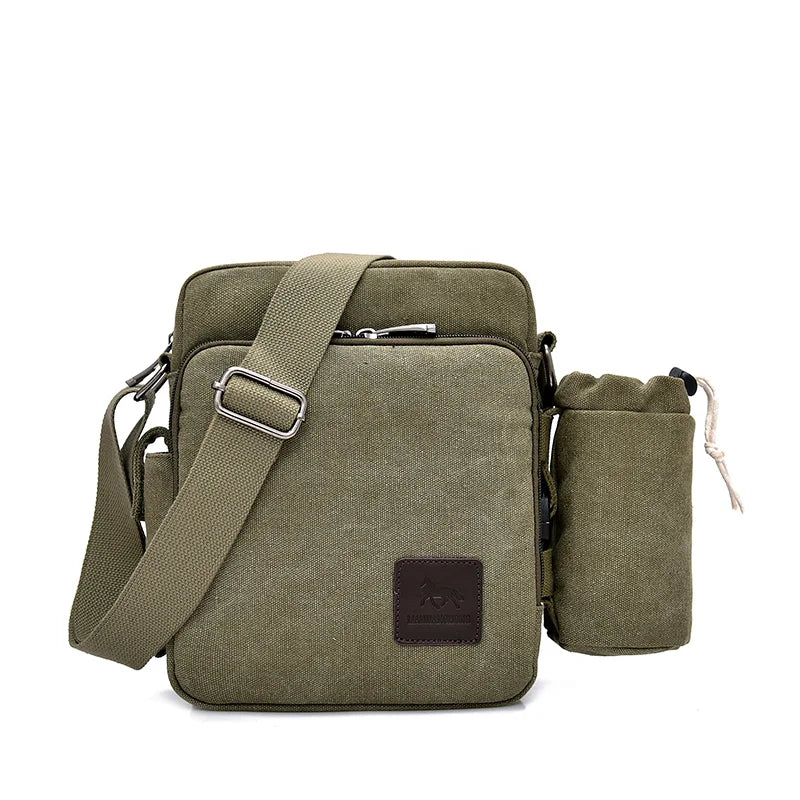 Man Canvas Shoulder Bags For Male Multi-function Handbags Travel Tote Male Crossbody Shopper Bag