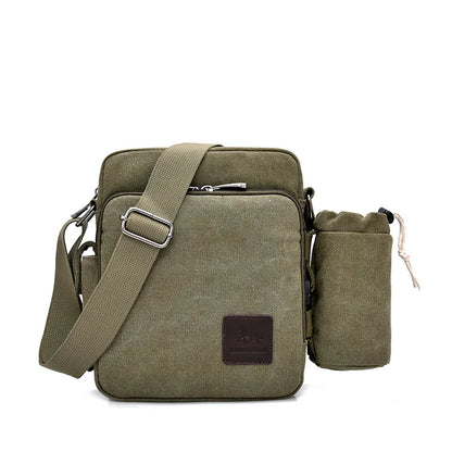 Man Canvas Shoulder Bags For Male Multi-function Handbags Travel Tote Male Crossbody Shopper Bag