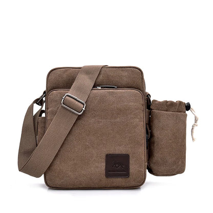 Man Canvas Shoulder Bags For Male Multi-function Handbags Travel Tote Male Crossbody Shopper Bag
