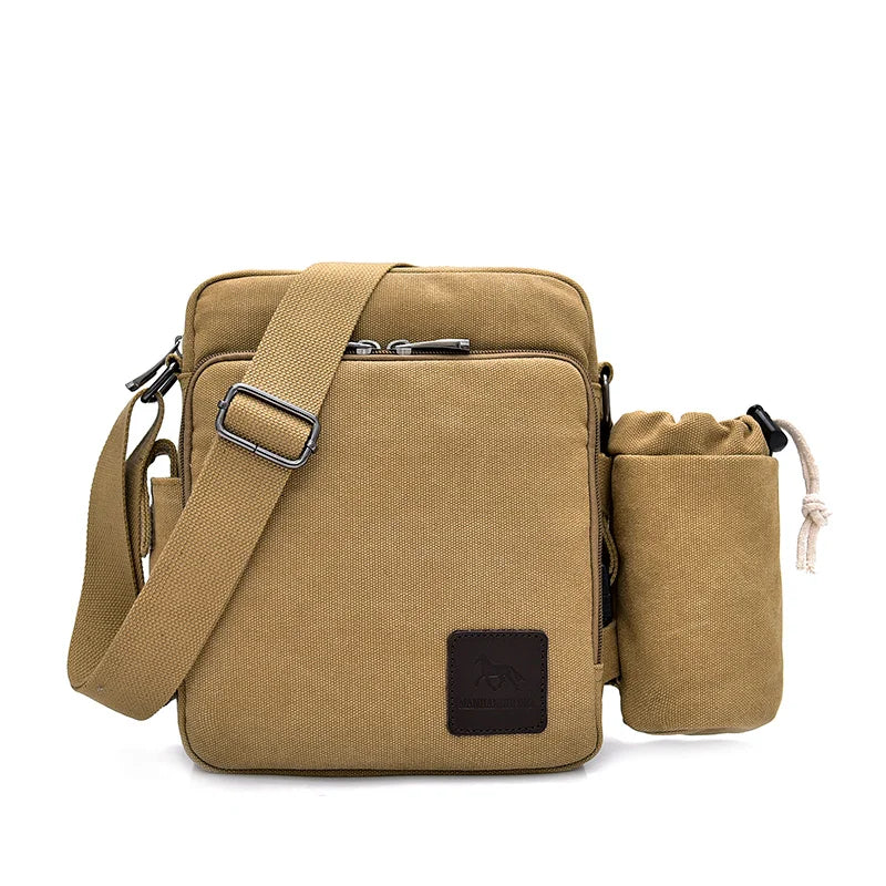 Man Canvas Shoulder Bags For Male Multi-function Handbags Travel Tote Male Crossbody Shopper Bag
