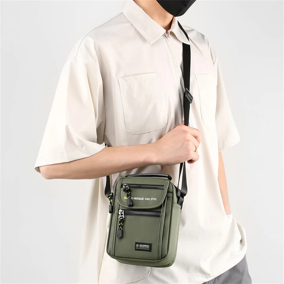 Man Crossbody Bag Leisure Messenger Bag Male Waterproof Nylon Satchel Over The Shoulder Men Tote