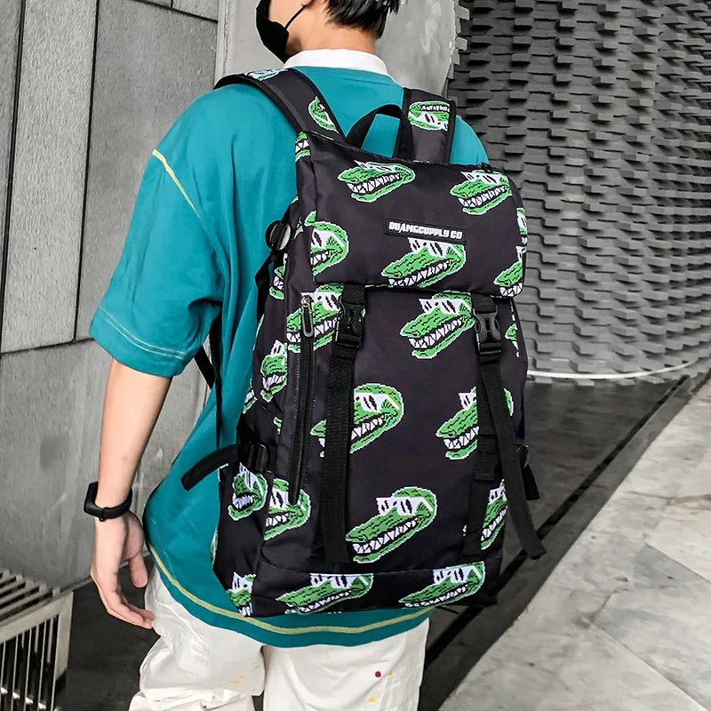 Man Fashion Waterproof Oxford Travel Outdoors Backpacks Male Trend Large-capacity Schoolbags Teenagers High Quality Rucksacks
