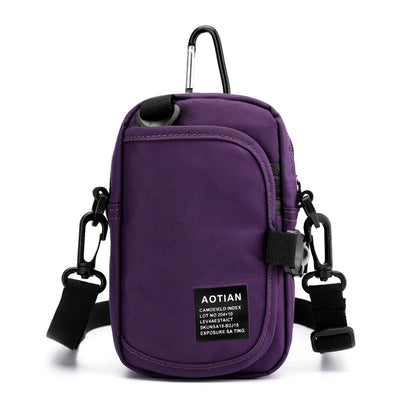 Man Handbags Mini Messenger Bag Simple Small Crossbody Cell Phone Waist Pack Casual Flap Shoulder Bag Coin Purse