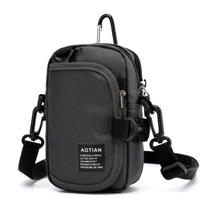 Man Handbags Mini Messenger Bag Simple Small Crossbody Cell Phone Waist Pack Casual Flap Shoulder Bag Coin Purse