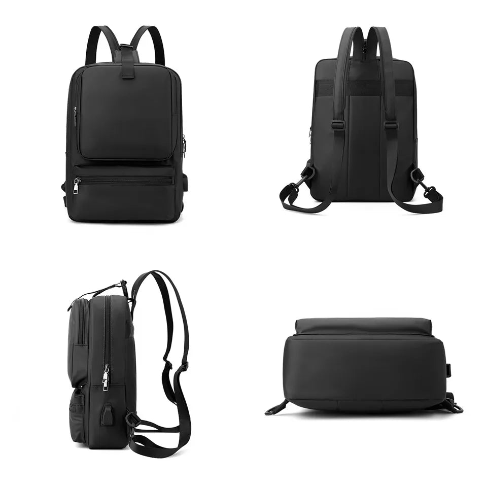 Man Laptop Backpack School Bag For Notebook Business Laptop Computer Bag Travel Shoulder Bag With Usb Charger
