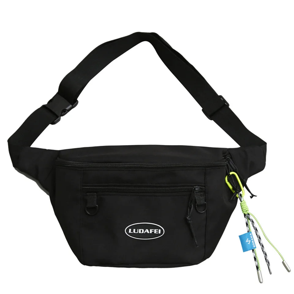 Man Nylon Chest Bag Fashion Pocket Sling Bag Waist Belt Bag Man Sling Chest Bag Fashion Travel Purse Phone Pouch