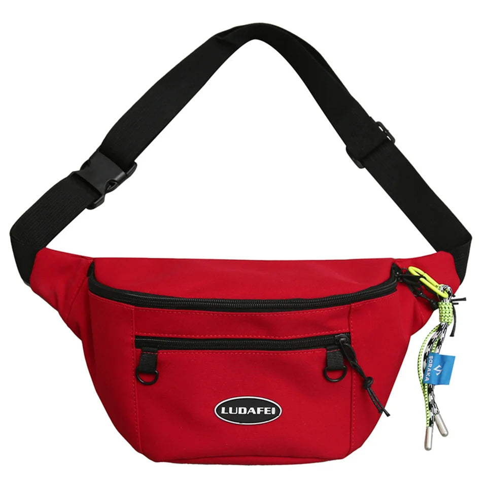 Man Nylon Chest Bag Fashion Pocket Sling Bag Waist Belt Bag Man Sling Chest Bag Fashion Travel Purse Phone Pouch