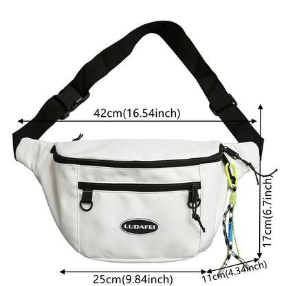 Man Nylon Chest Bag Fashion Pocket Sling Bag Waist Belt Bag Man Sling Chest Bag Fashion Travel Purse Phone Pouch