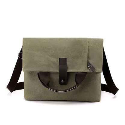 Man Soft Canvas Handbags Simple Style Top-handle Tote Messenger Bags Male Travel Shopping Shoulder Hand Bag
