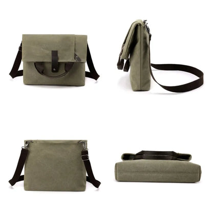 Man Soft Canvas Handbags Simple Style Top-handle Tote Messenger Bags Male Travel Shopping Shoulder Hand Bag