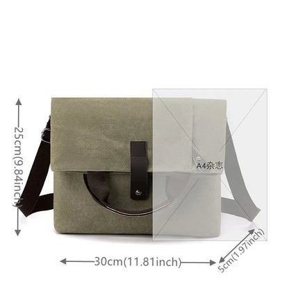 Man Soft Canvas Handbags Simple Style Top-handle Tote Messenger Bags Male Travel Shopping Shoulder Hand Bag