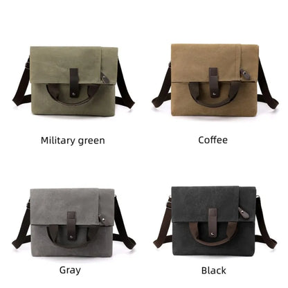 Man Soft Canvas Handbags Simple Style Top-handle Tote Messenger Bags Male Travel Shopping Shoulder Hand Bag