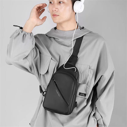 Man Trend Fashion Chest Pack Multi-function Large-capacity Travel Belt Functional Outdoor Multiple Pockets Soft Nylon Sling Bag