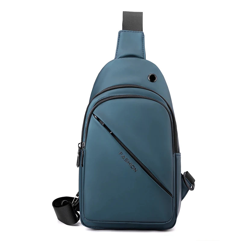 Man Trend Fashion Chest Pack Multi-function Large-capacity Travel Belt Functional Outdoor Multiple Pockets Soft Nylon Sling Bag