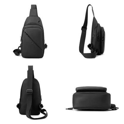 Man Trend Fashion Chest Pack Multi-function Large-capacity Travel Belt Functional Outdoor Multiple Pockets Soft Nylon Sling Bag
