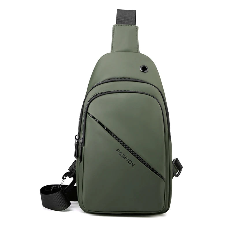 Man Trend Fashion Chest Pack Multi-function Large-capacity Travel Belt Functional Outdoor Multiple Pockets Soft Nylon Sling Bag