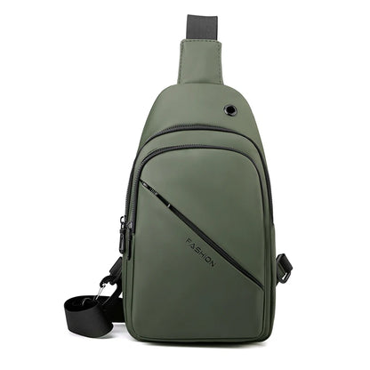Man Trend Fashion Chest Pack Multi-function Large-capacity Travel Belt Functional Outdoor Multiple Pockets Soft Nylon Sling Bag