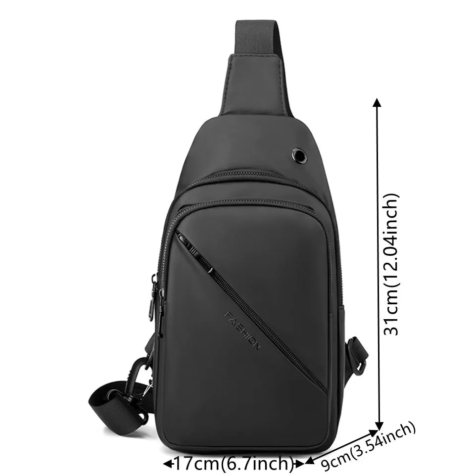 Man Trend Fashion Chest Pack Multi-function Large-capacity Travel Belt Functional Outdoor Multiple Pockets Soft Nylon Sling Bag