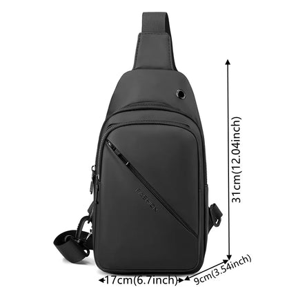 Man Trend Fashion Chest Pack Multi-function Large-capacity Travel Belt Functional Outdoor Multiple Pockets Soft Nylon Sling Bag
