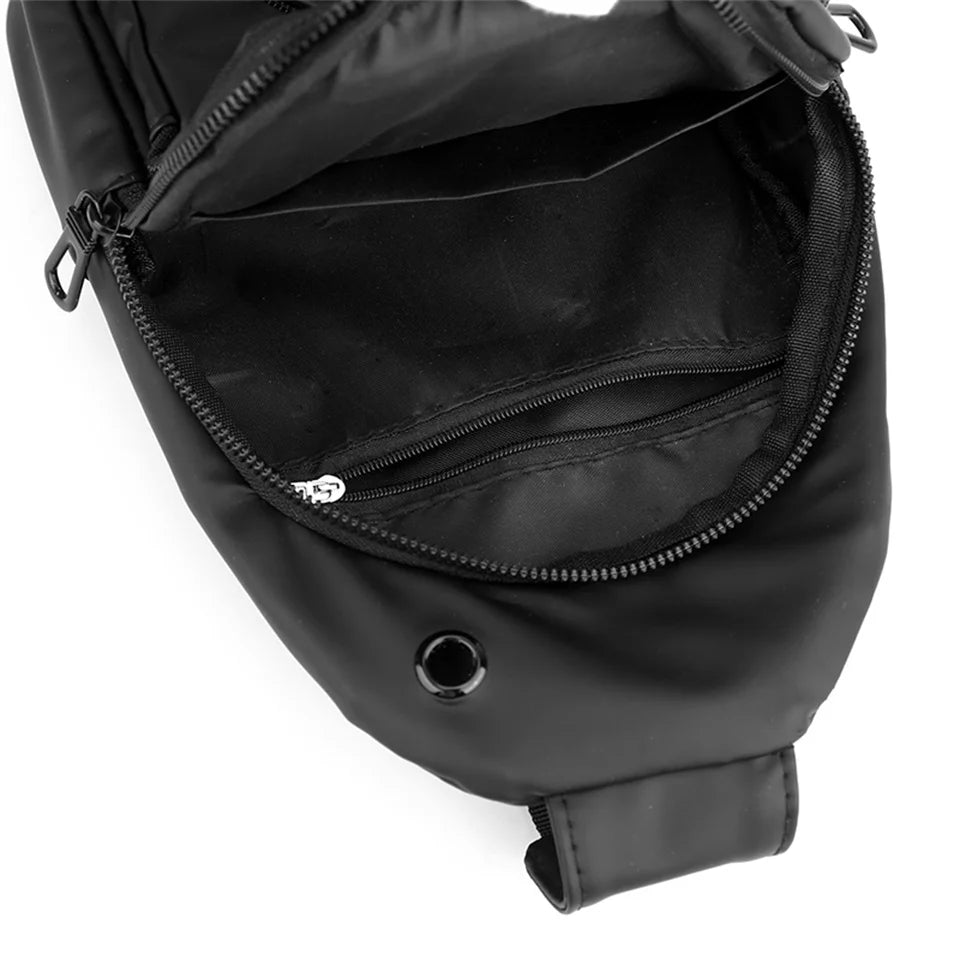 Man Trend Fashion Chest Pack Multi-function Large-capacity Travel Belt Functional Outdoor Multiple Pockets Soft Nylon Sling Bag