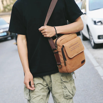 Man Urban Daily Carry Bag High Quality Men Canvas Shoulder Bag Casual Travel Men's Crossbody Bag Male Messenger Bags 3 Size